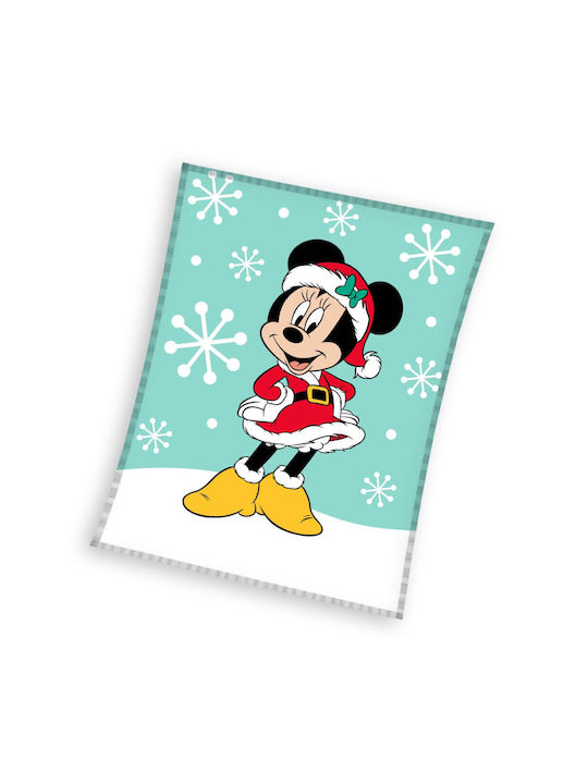 Disney Κουβέρτα Fleece Minnie Γαλάζια 160x130εκ.