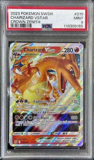Charizard Vstar Crown Zenith English 2023 #019/159 PSA Mint 9 Pokmon  Graded Card | Skroutz.mt