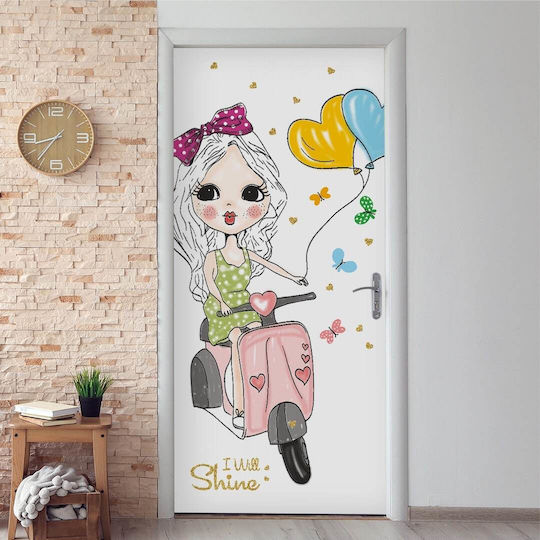 Caravelshop Детска стикерна за стена Врата 110x200бр