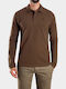 Polo Long Sleeve Brown Blouse