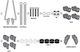Kappa Moto Motorcycle Windshield & Windscreen Installation Kit for Piaggio Liberty A5623AK