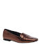 Leather Women's Moccasins in Gray Color