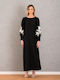 Summer Maxi Dress for Wedding - Christening Jet Black