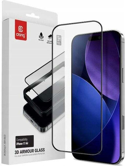Crong 2.5D 0.33mm Tempered Glass Μαύρο (iPhone Air)