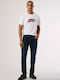 London Men's Jeans Pants with Slim Tapered Fit Blue