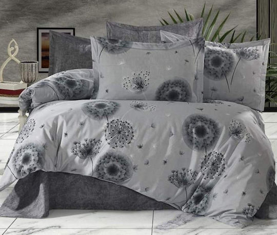MayHome Σετ Παπλωματοθήκη King Size με 2 Μαξιλαροθήκες 260x240cm Floral