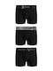 Animals Herren Boxershorts Black mit Mustern 3Packung