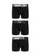 Herren Boxershorts Black mit Mustern 3Packung