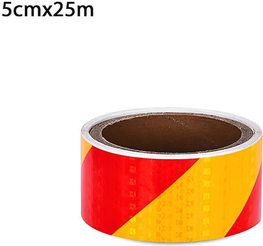 Adhesive Reflective Tape in Orange Colour 25m x 5cm