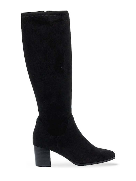 Damenstiefel mit mittlerem Absatz Schwarz