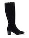 Damenstiefel mit mittlerem Absatz Schwarz