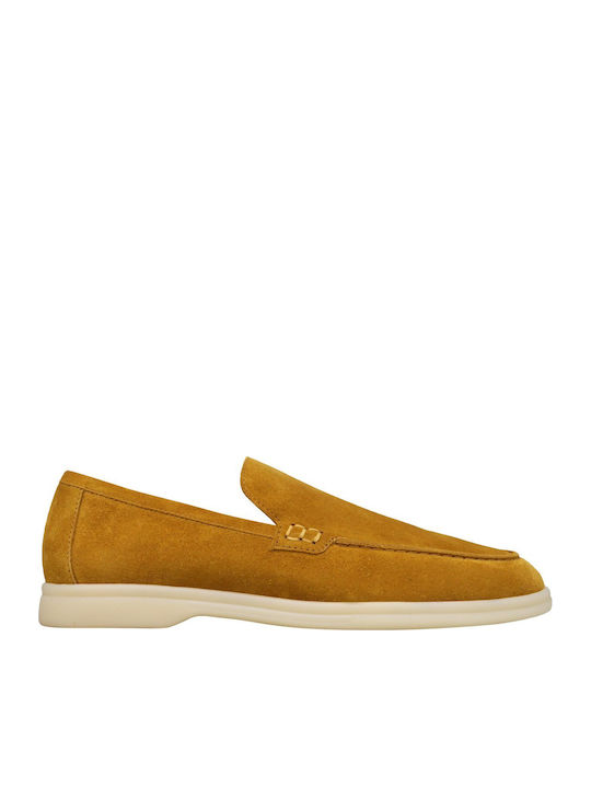 Kalogirou Men's Suede Loafers Yellow