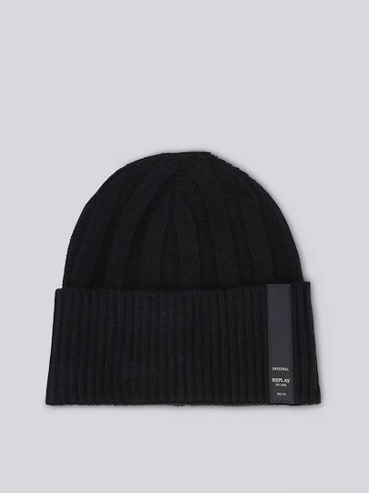 Beanie Ανδρικός Σκούφος Πλεκτός σε Μαύρο χρώμα