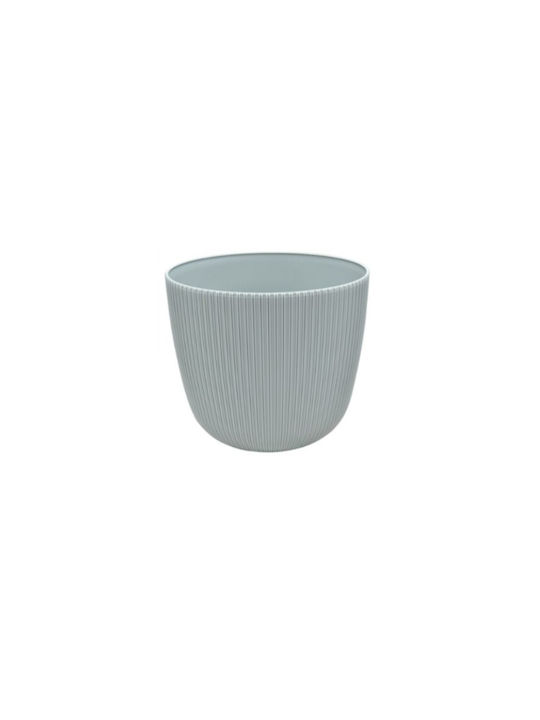 Ghiveci Plastic Γαλάζια cu farfurie 21x21x18.5cm.