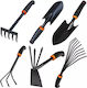 Garden Tool Set 6 Pieces Shovel Rake & Hoe