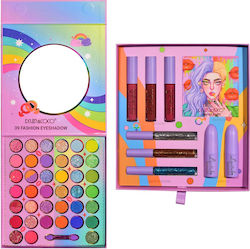 Make-up-Paletten und Sets Kevin Coco 39 Pigmentierte Lidschatten Lippenstift Glanz Eyeliner Erröten Regenbogen