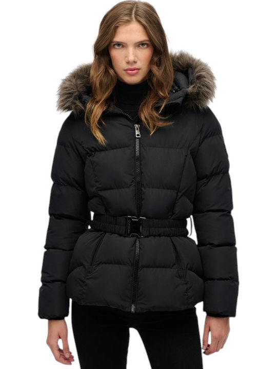 Superdry Ovin Fuji Κοντό Γυναικείο Puffer Μπουφ...