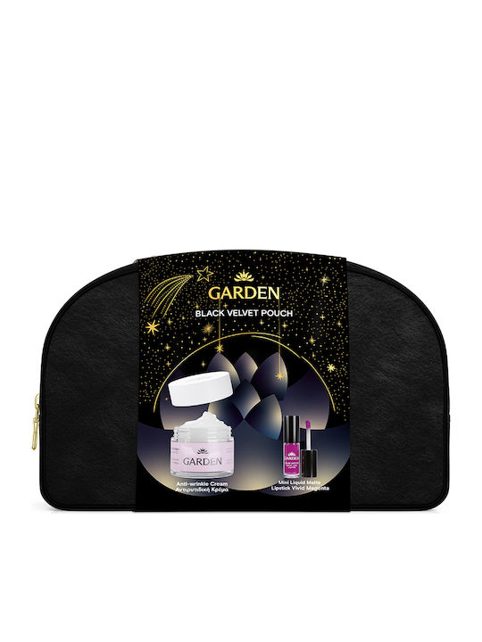 Garden Festive Set Schwarzes Samt-Täschchen Hautpflege-Set für Anti-Aging Garden Festive Set Schwarzes Samt-Täschchen Hautpflege-Set für Anti-Aging