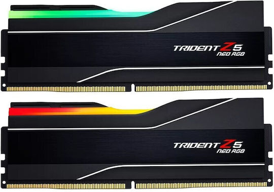 G.Skill Trident Z5 Neo RGB DDR5 96GB RAM с 2x48GB модула и Скорост 6000 за Настолен Компютър