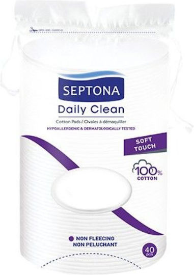 Septona Daily Reusable Cloths Αφαίρεσης Μακιγιάζ Προσώπου & Ματιών 40τμχ