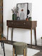 Tiffany Wooden Console Table with Mirror Coffee L100xW35xH80cm