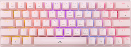 White Shark Wakizashi 2 Gaming Mechanical Keyboard 60% with Custom Blue switches and RGB lighting (English US)