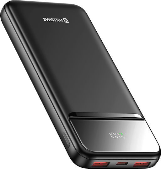 Swissten Power Bank 10000mAh 22.5W Μαύρο