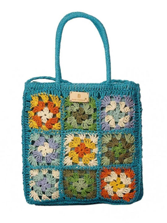 Bag to Bag Сламена Плажна чанта Син