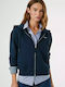 Women's Sweatshirt Jacket Hooded Blue