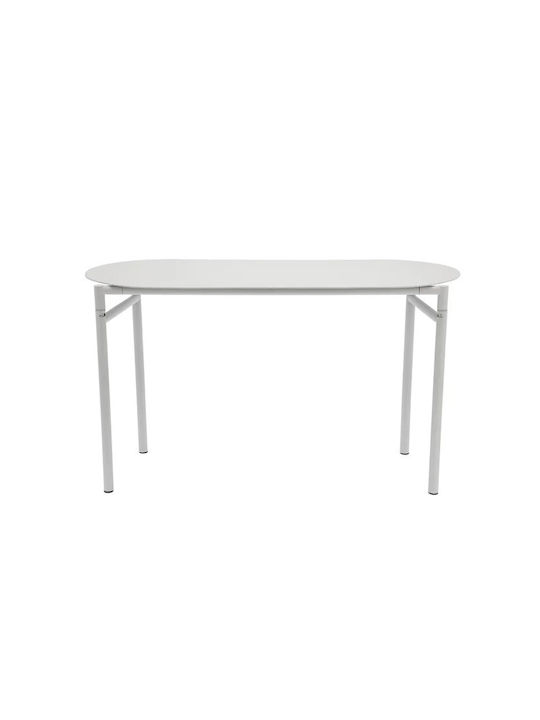 Foldable Dining Room Metallic Chair Soft Grey 90x33x45cm