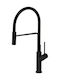 Ottone Meloda Kitchen Faucet Counter Flexible Black