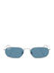 Ray Ban Unisex Ochelari de soare cu Argintiu Cadru și Albastru deschis Oglindă Lentilă