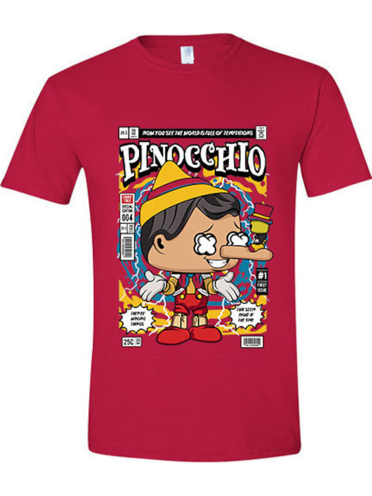 T-shirt Pinnochio Pop Culture Red
