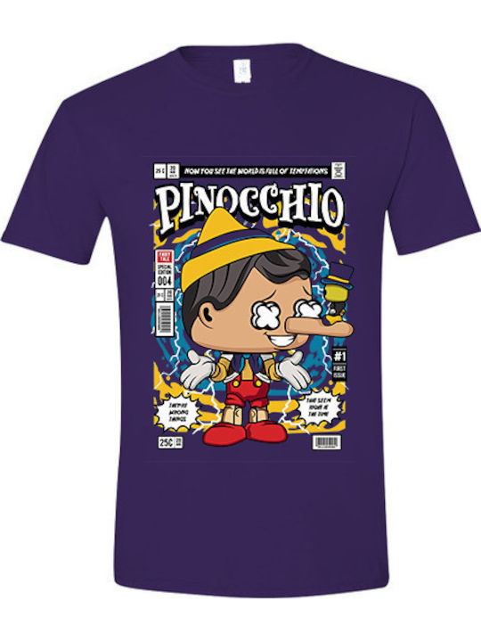 T-shirt Pinnochio Pop Culture Purple