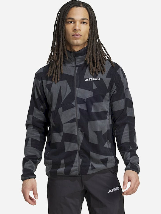 adidas Terrex Multi Men's Black Fleece Jacket