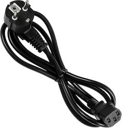 GloboStar IEC C13 / Schuko - IEC C13 / Schuko Cable 1.5m Μαύρο 61498