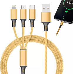 Verk Group USB към micro USB / Type-C / Lightning Multi-port кабел 1.2м