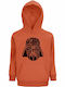 Kids Sweatshirt with Hood and Pockets Sweet Orange Sith Lord, Dark Side, Darth Vader, Star Wars