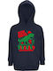 Kids Sweatshirt with Hood and Pockets French Navy Dear Santa Please Bring A Dinosaur For Christmas