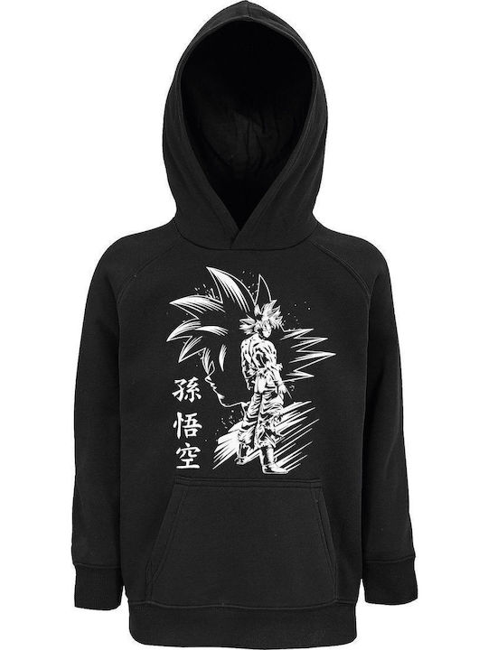 Παιδικό Φούτερ με Κουκούλα Black Goku Ultra Instinct In Shadow Face Dragonball