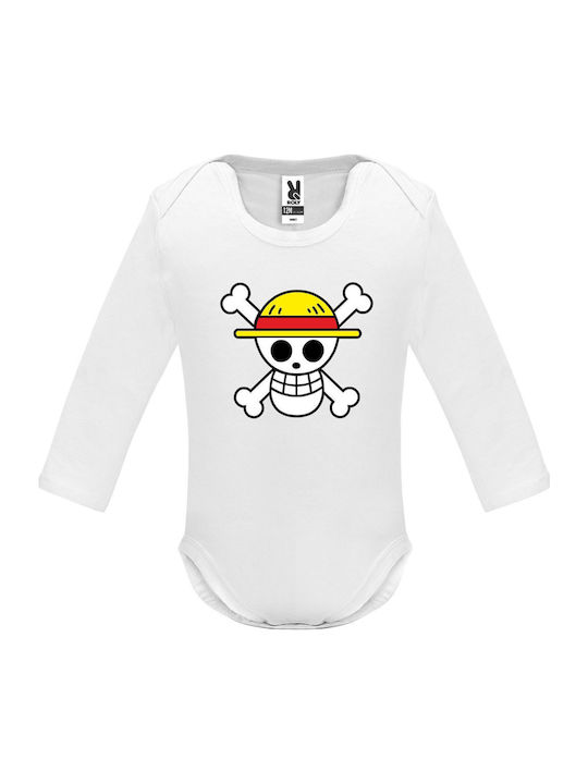 kirikoko One Piece Flag Anime Long-Sleeved White