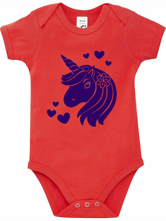kirikoko I Am A Lovely Unicorn Short-Sleeved Coral