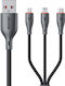USB to Lightning / micro USB / Type-C 1.2m Cable (WDC-79)