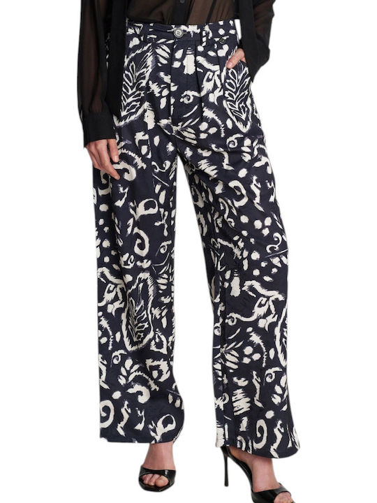 Damen Stoff Hose Black