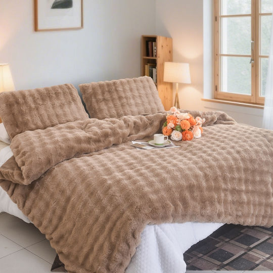 My Home Luxury Комплект Плик за Завивка Единичен с Калъфка 160x220 Rabbit Кафяв