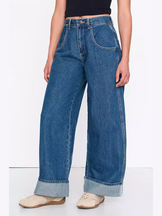 Γυναικείο Jean Παντελόνι σε Relaxed Εφαρμογή Blue