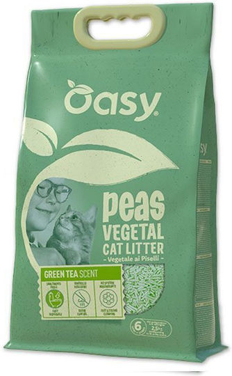 Oasy Φυτική Άμμος Γάτας με Άρωμα Green Tea 6lt