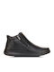 Leather Black Men's Boots with Zipper