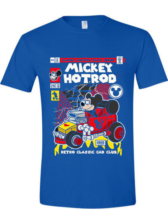 T-shirt Mickey Hot Rod Pop Culture Royal
