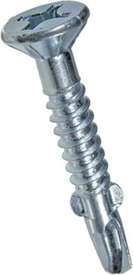 Self-Piercing Sheet Metal Screw Phillips Galvanized with Diameter M5.5 and Length 60mm 100pcs Steel